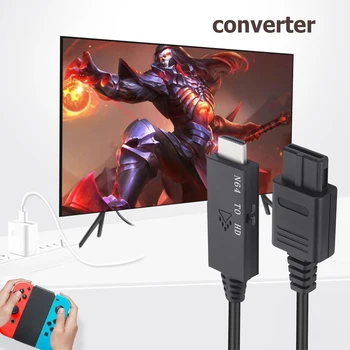 1 м Цифров кабел Конвертор Подходящ за Nintendo 64 КЪМ HDMI-съвместим Цифров кабел Конвертор Адаптер Аксесоари за SNES/NGC/SFC