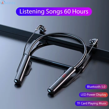 60 Часа Възпроизвеждане На Музика Безжични Bluetooth Слушалки Магнитни Слушалки Спортни Слушалки С Микрофон