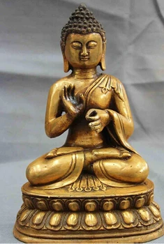 Бърза доставка на Китайската Народна храм Мед Бронз Шакямуни Татхагата Махавайрокан Статуя на Буда