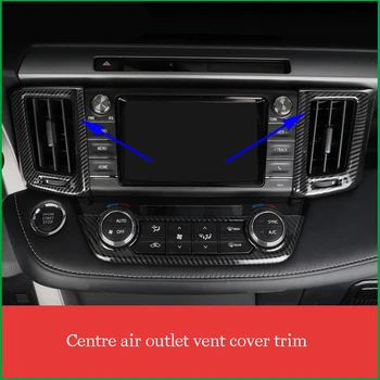 За Toyota RAV4 РАВ 4 2013-2017 Интериор От двете страни Навигационна Таблото Централна Воздуховыпуск Вентилационна Рамка Стикер на Кутията Покритие
