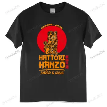 Мъжка лятна памучен тениска Urban Hattori Hanzo, Мъжка тениска с Меч и суши, тениска с Самураем от японската Аниме, тениска унисекс за тийнейджъри