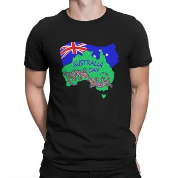 Новост, Тениски на Ден Австралия, Мъжки Тениски, с кръгло деколте от 100% Памук, Тениски с Национален флаг, тениска с къс Ръкав, Летни Дрехи