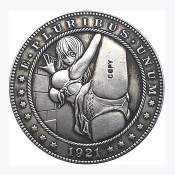 Скитник Никел 1921-D САЩ Морган Доларова Монета Копие на Вид 95 Древните Антични Монети