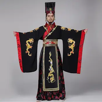 Телевизионна пиеса Мъжки Императорския Костюм Рокля с бродерия Дракон Традиционното древното китайско Ханьфу за мъже Имперско рокля на Династията Цин